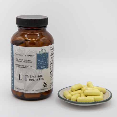 Immune 120 Count Immune Wise Woman Herbals Lysine Plus Lip - Vegetable Capsules - Clinically Proven Lip Health