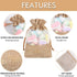 CCINEE 12PCS Burlap Drawstring Gift Bag, 5 X 7 Inch Organza Treat Bags for Jewelry, Sheer Easter Gifts Pouch