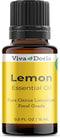Viva Doria 100% Pure Lemon Essential Oil - Undiluted Food Grade Southwest USA Lemon Oil, 15 mL