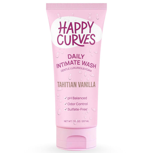 HAPPY CURVES Feminine Wash - pH Balanced Cleanser with Aloe & Vitamin