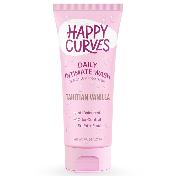 HAPPY CURVES Feminine Wash - pH Balanced Cleanser with Aloe & Vitamin