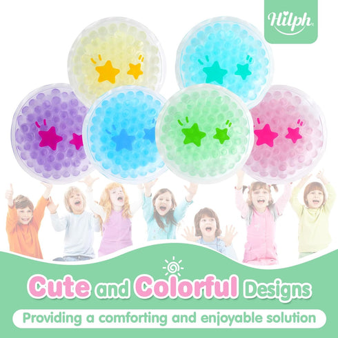Hilph Small Ice Packs, Reusable Boo Boo Ice Packs for Kids, 6 Pack for Toddler Injuries & First Aid