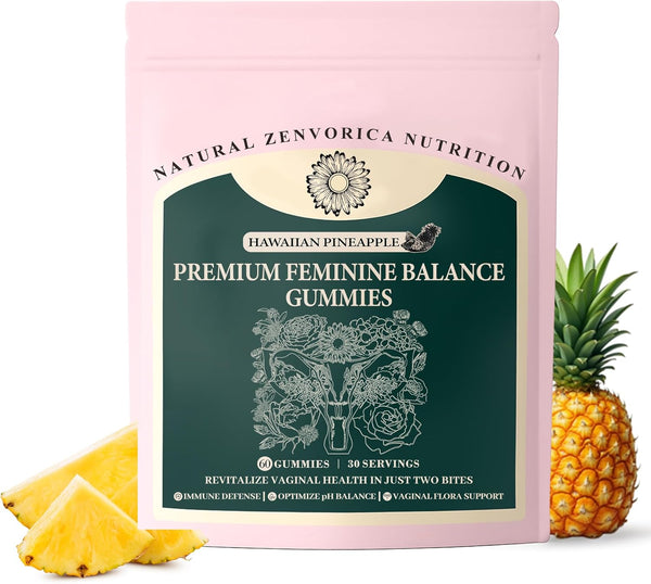 Zenvorica Pineapple Gummies for Women pH - Feminine Balance Gummies for Odor and
