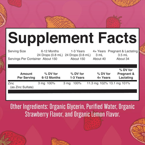 MaryRuth Organics Strawberry Lemon Ionic Zinc, 4 FZ