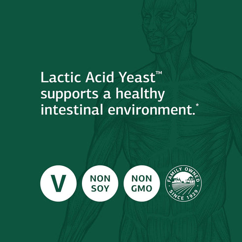 Standard Process Lactic Acid Yeast - Whole Food GI and Digestive Health - 100 Wafers