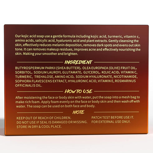 POP MODERN.C Kojic Acid Soap, 3PCS Turmeric Soap for Dark Spot Remover, 3x100g
