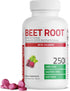 Bronson Beet Root Extra Strength (2000mg equivalent per serving) - Non-GMO, 250 Vegetarian Tablets