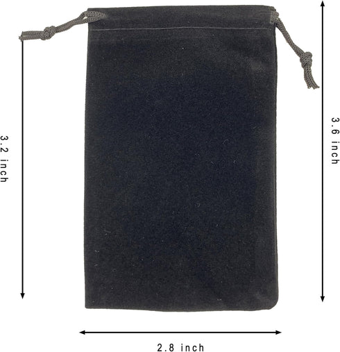Gift Bags, Pack of 25 Velvet Drawstring Jewelry Pouches, 3.6" X 2.8" for Treats and Party Favors