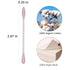 Pink Cotton Swabs Precision Pointed - 200 Count Organic Cotton Buds, Double-Sided, Lint-Free, Soft, Gentle (Pink)