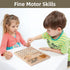 U Tag It 36-Hole Wooden Pegboard for Finger Dexterity, Upgraded Wooden Hand Therapy Peg Board with Multifunctional Test
