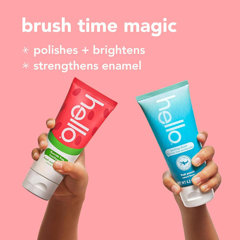 Pack, 4.2 oz 4.2 oz Hello Smiling Shark and Fresh Watermelon Fluoride Free Kids Toothpaste Includes Smiling Shark Kids