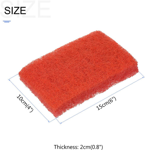 Scouring Pad (15 x 10cm/6"x 4") 5pcs, Kitchen Dishwashing Sponge, Non-Scratch Cleaning Sponges Scrub Sponges - for Pots, Pans, Dishes, Utensils, Red by METALLIXITY