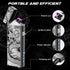 LcFun Electric USB Rechargeable Lighter, Windproof Plasma Dual Arc with LED Battery Indication (Black Dragon)