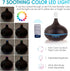 ZEBIAO 450ml 7 Rechargeable Diffuser for Essential Oils Large Room, Battery Operated Diffuser with Remote Control
