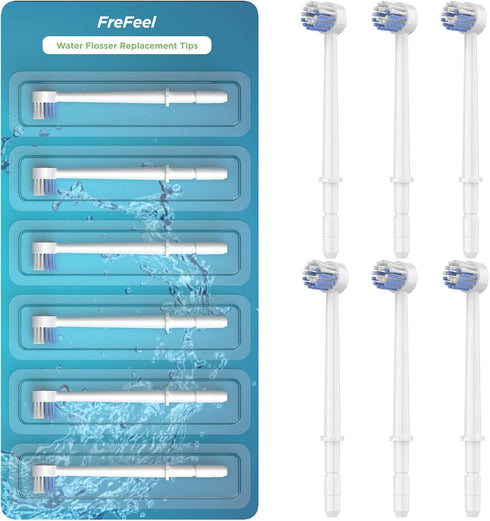 Replacement Heads for Waterpik Water Flosser, 6 Toothbrush Tips