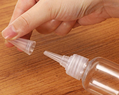 PENTA ANGEL 2oz Plastic Squeeze Bottles, 8Pcs Small Clear Empty Squirt Bottles for Paint, Art, Lotion, Crafts