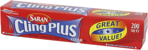 Saran Cling Plus Plastic Wrap, 200 Sq Ft, 1 Count