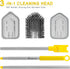 Lalafancy Baseboard Cleaner Tool with Long Handle, 3 Reusable Brush Pads, 52’’ Shower Wall Scrubber for Bathroom