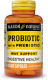 MASON NATURAL Probiotic with Prebiotic, 40 Veggie Caps for Healthy Digestive Function