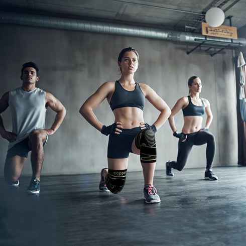 Men(2 Pack), Copper Knee Braces with Strap for Knee Pain Women and Knee Compression Sleeve for Arthritis, ACL, Meniscus