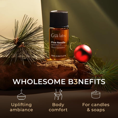 Set Set 2x0.34 oz Pine Needle Oils for Diffuser & Juniper Essential Oil for Skin - Aromatherapy Grade Essential Oils