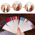 ZOENHOU 150 Nail Swatches - Plastic Nail Art Sample Sticks with Ring for Professional Use and Home DIY Art Supplies