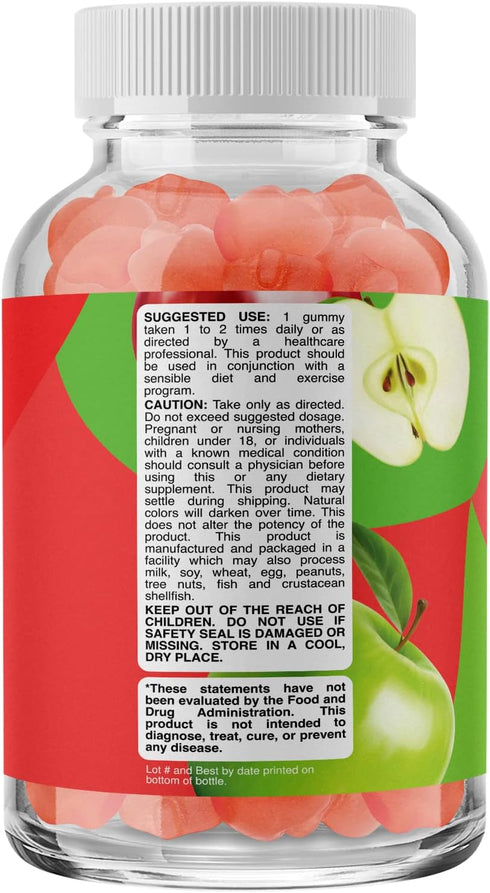 Gummies Gummies Immune Gummy 60 Count Apple Cider Vinegar with the Mother - ACV for Adults for Support Digestion Gut