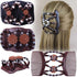 LOVEF Women Magic Hair Combs, Wood Beaded Stretch Double Side Combs Clips, Bun Maker Hair Accessories (Coffee)