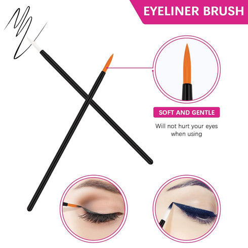 Rolybag Disposable Makeup Applicators Kit - Mascara Wands, Eyeliner Brushes, Lip Applicators with Organizer Box