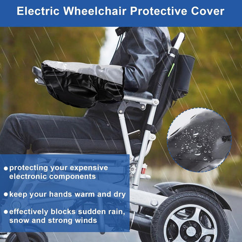 JDVBDNK Power Wheelchair Joystick Protector Cover, Elderly Disabled Wheelchair Armrest Covers, Waterproof & Durable PVC