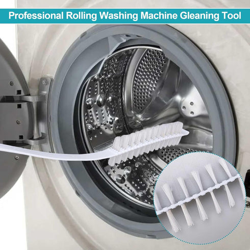 2Pcs Rolling Washing Machine Multifunctional Cleaning Brush, Household Cleaning Brushes, Nylon Brush Heads for Powerful