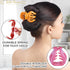 RC ROCHE ORNAMENT 6 Pcs Womens Pumpkin Hair Claw Clips, Interlocking Teeth, No Slip Grip, Large Pastel Multicolor