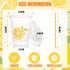 Sofzy 50Pcs 12oz Summer Lemonade Stand Supplies Plastic Cups with Lids and Straws Party Cups, Yellow Lemon Disposable