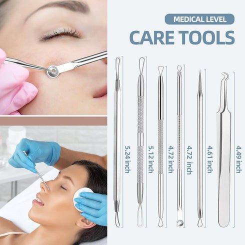 JPNK Blackhead Remover Comedone Extractor, Acne Removal Kit.