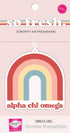 Sorority Shop Alpha Chi Omega Rainbow Air Freshener - 2/Pack, Flowers & Sunshine Scent, Hanging Air Freshener