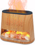 Walve Fireplace Flame Diffuser & Himalayan Salt Lamp, 8 Colors Aromatherapy Diffuser Cool