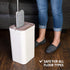 Micro Flat Mop & Bucket System, Hands-Free Wringing, 3 Washable Microfiber Pads for Floor Cleaning