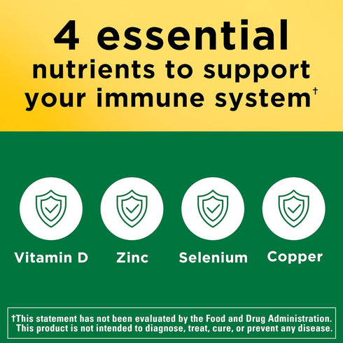 Nature Made Super Vitamin D Immune Complex, 70 Tablets, Vitamin D3, Selenium, Copper, and Zinc Supplements