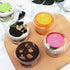 100 Pcs 8 OZ Disposable Plastic Cups with Flat Lids, Snack Bowls for Ice Cream, Cake, Fruit, Parfait, Pudding