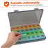MAGICLULU Portable Pill Organizer - Large Capacity Weekly Dispenser for Travel
