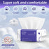 100 Count Disposable Face Towel, Soft Cotton Dry Wipes for Washing, Cleansing, and Makeup Removal