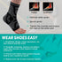 INDEEMAX Ankle Brace Compression Sleeve, Copper Infused Support for Sprained Ankle, Plantar Fasciitis, Sliver Black, M