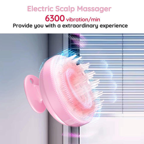 Electric Cordless Hair Scalp Massager, Portable Scrubber with 2 Modes Vibration Comb for Relaxation