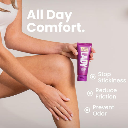 Super Fresh Lady Whole Body Deodorant for Women, Twin Pack Aluminum Free Lotion, Coconut Vanilla Scent, 4 oz