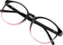 VisionGlobal Blue Light Blocking Glasses for Women/Men, Anti Eyestrain Stylish Oval Frame, Anti Glare (Black Purple,