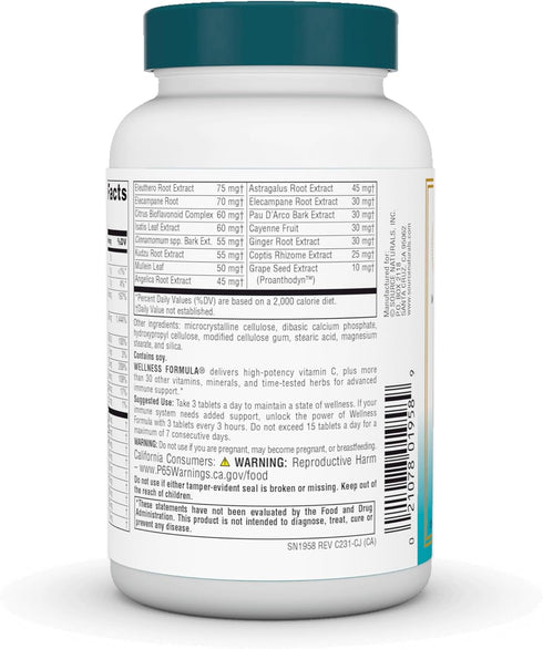 Source Naturals Wellness Formula Bio-Aligned Vitamins & Herbal Defense, Immune System Support Supplement, 90 Count