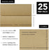 A7 Blank Grocer Brown Kraft Note Cards & Envelopes – Heavy Flat Cards for Wedding and Birthday Invitations (25 per Pack)