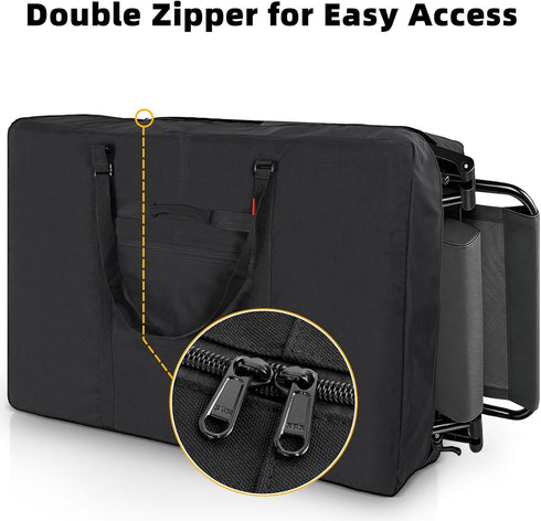 Heavy Duty Folding Chair Storage Bag - Zero Gravity Chair Cover, Extra Large Carrying Case for Beach Chair Camping