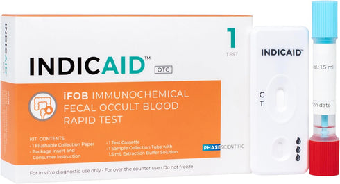 INDICAID Immunochemical Fecal Occult Blood Rapid Test (iFOB), FIT Colon Test, Accurate