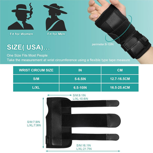 Wrist Thumb Brace Heating Pad for Arthritis Relief, Heated Wrap for Carpal Tunnel, Sprains, and Tendonitis Pain